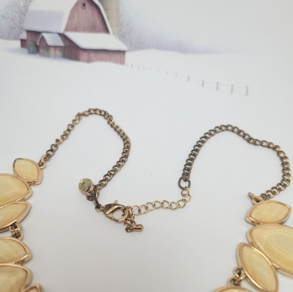 Charming Charlie Gold Necklace with Cream Petals - Picture 10 of 11